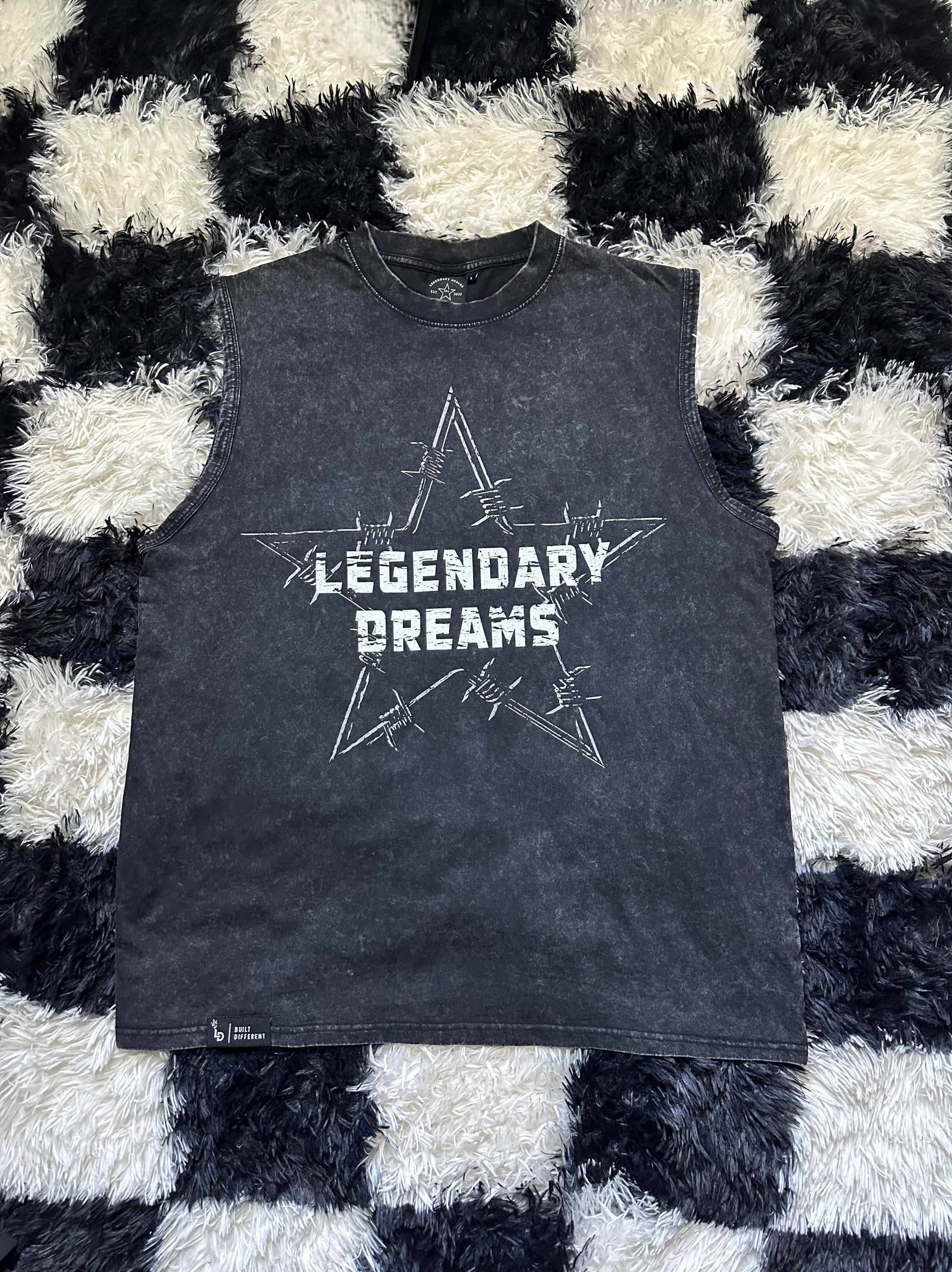 Beat The Odds Cutoff Tee - Vintage Washed Black