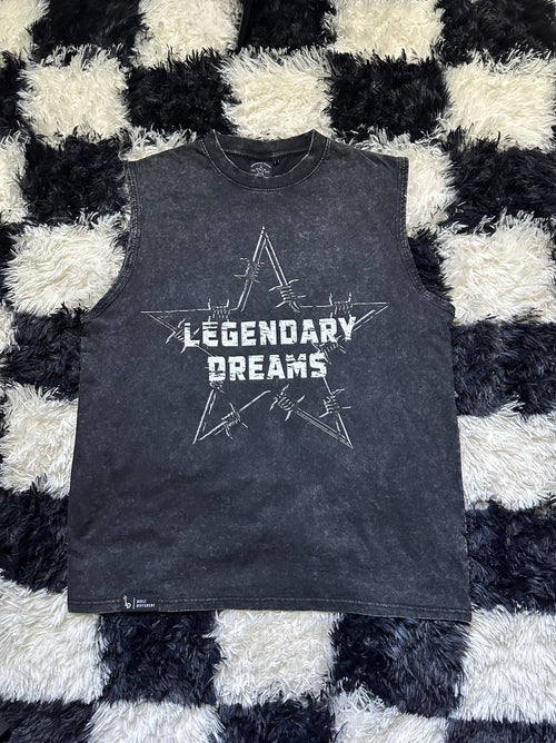 Beat The Odds Cutoff Tee - Vintage Washed Black